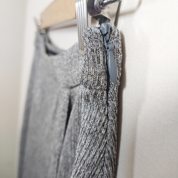 Zara Trafaluc | Asymmetrical Silver Stretchy Metallic Knit Skirt | Small - Picture 11 of 11